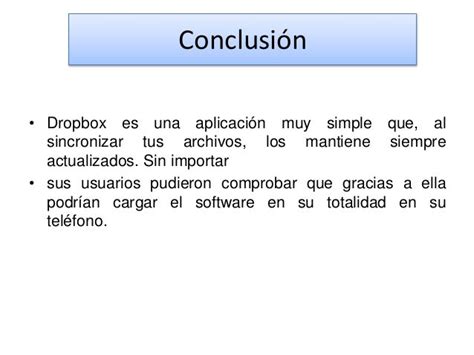 Dropbox Conclusion